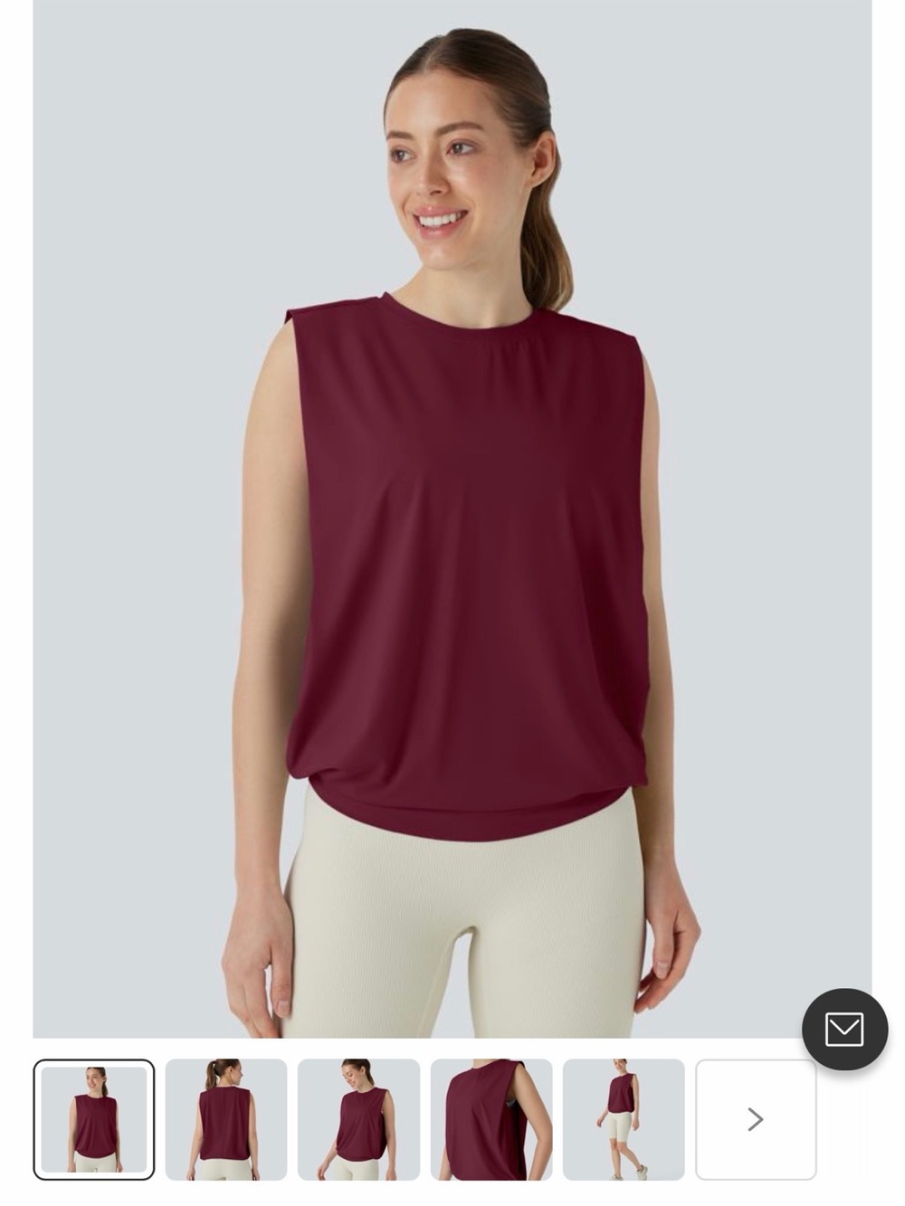 2 HALARA Sleeveless Crewneck Tank in Deep Wine & Patriot Blue